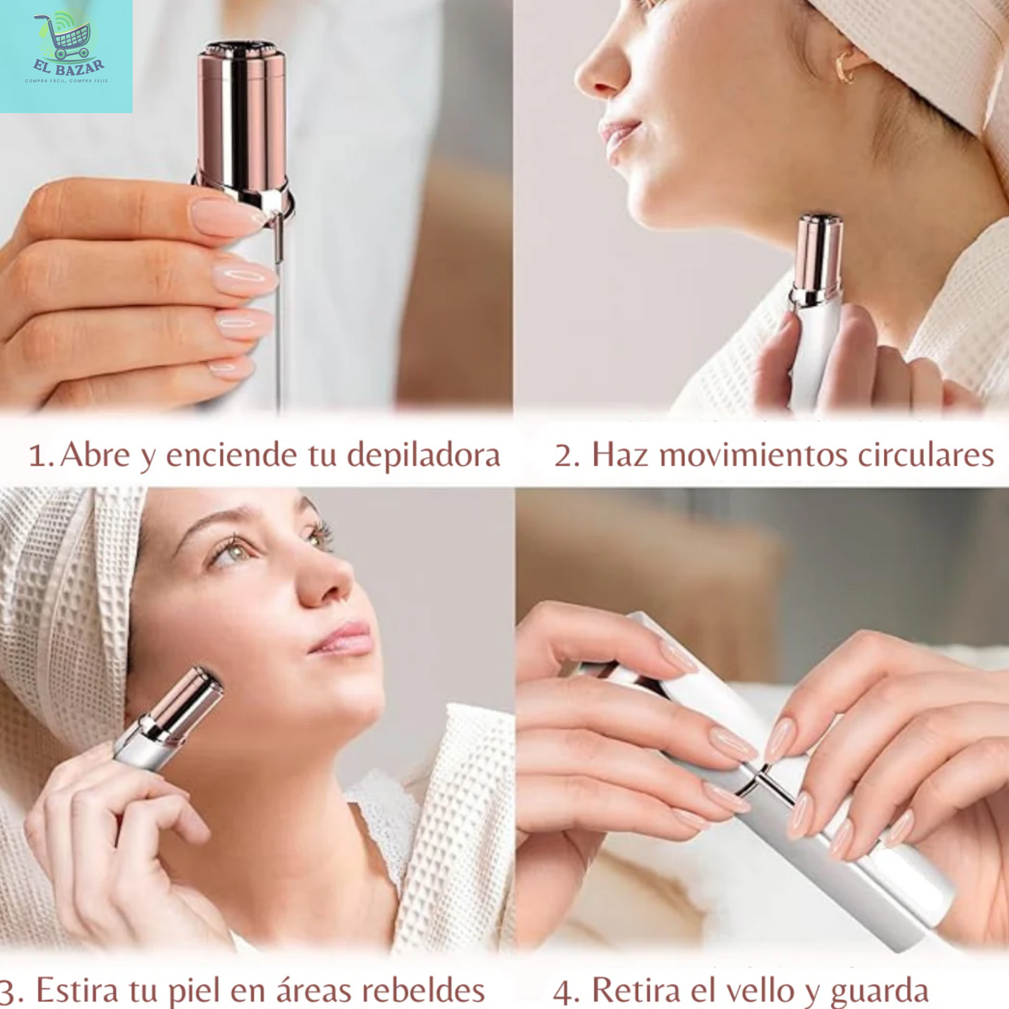 ⭐ Depiladora Facial Portátil Recargable⭐